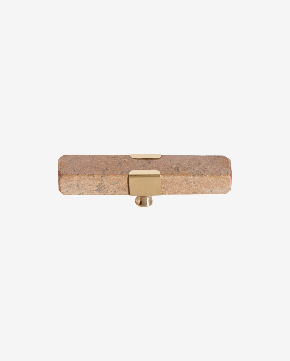 Beige Beige Marmor Rechteck Messingknopf