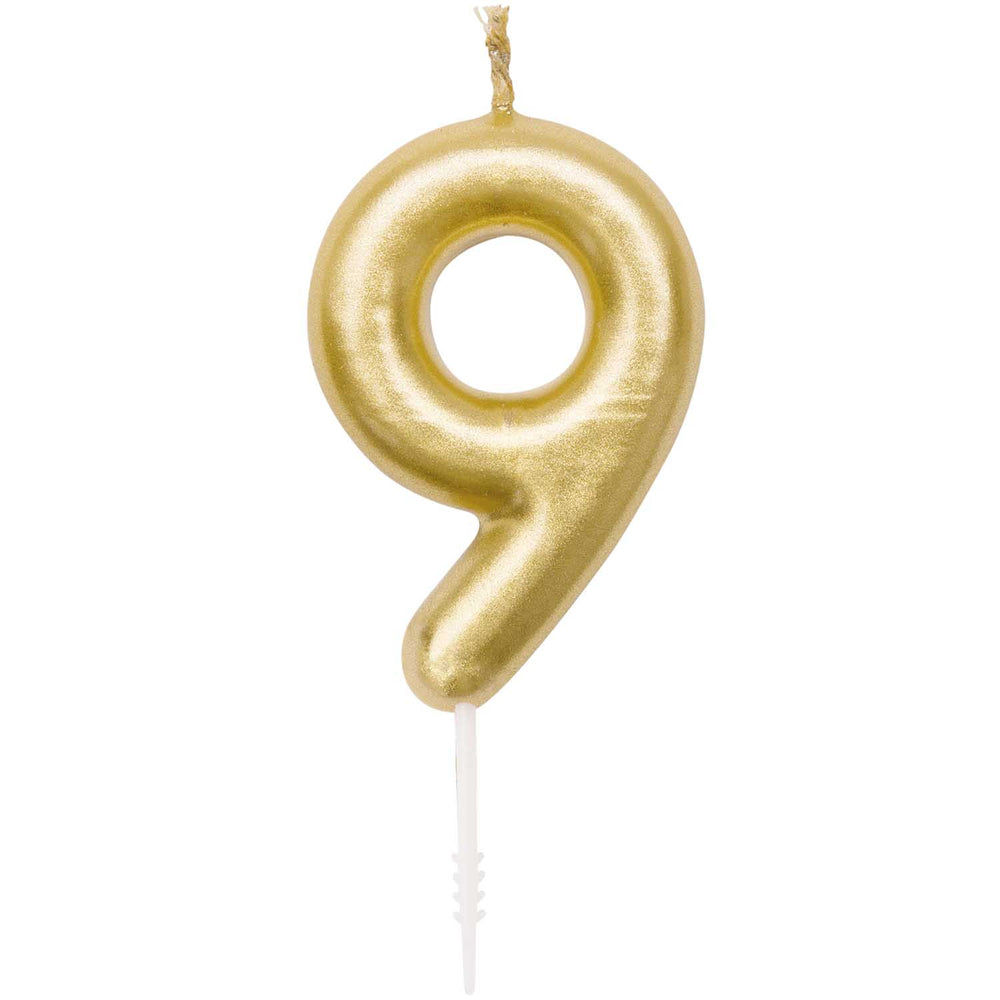 
                  
                    Gold Number 9 Candle
                  
                