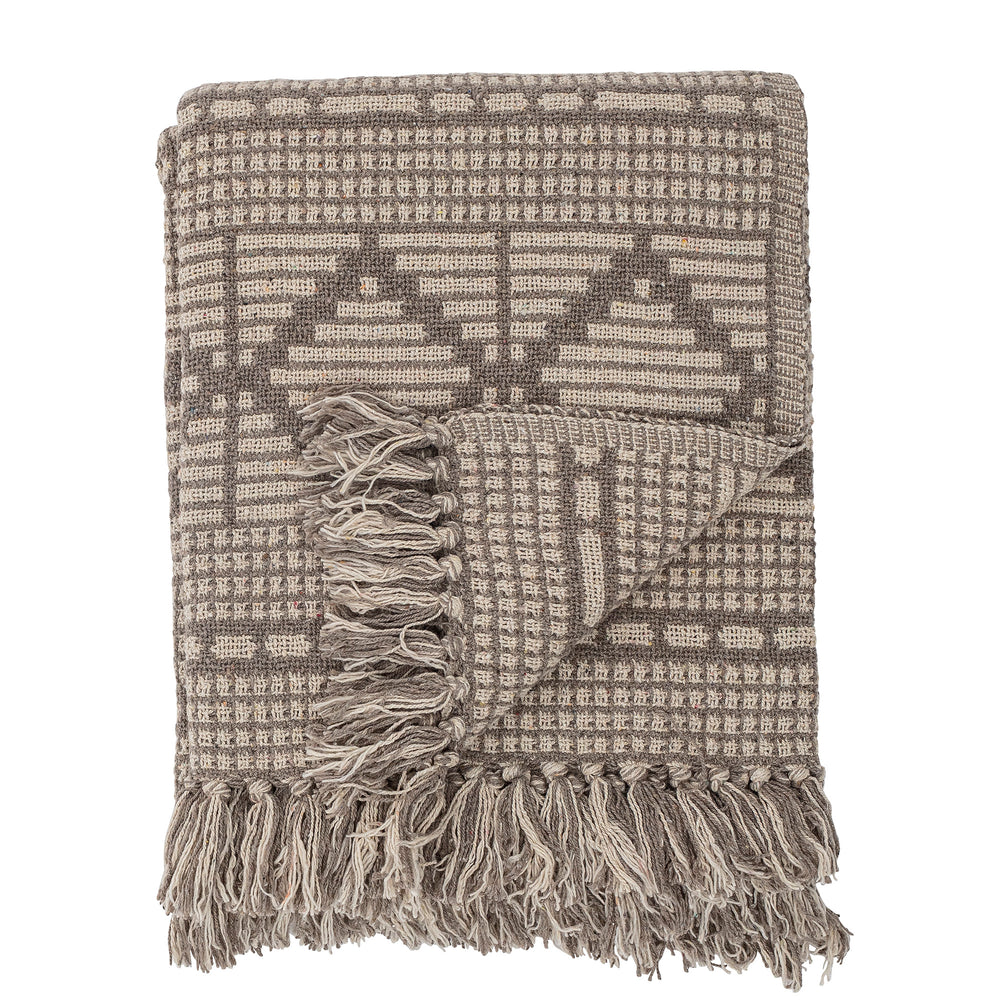 KICKI Brown Recycled Cotton Throw