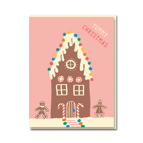 Lebkuchenhaus-Weihnachtskarte