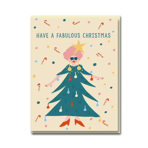 Weihnachtskarte „Lady Tree“.
