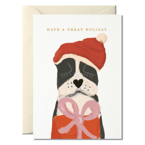 Tolle Feiertags-Hunde-Weihnachtskarte