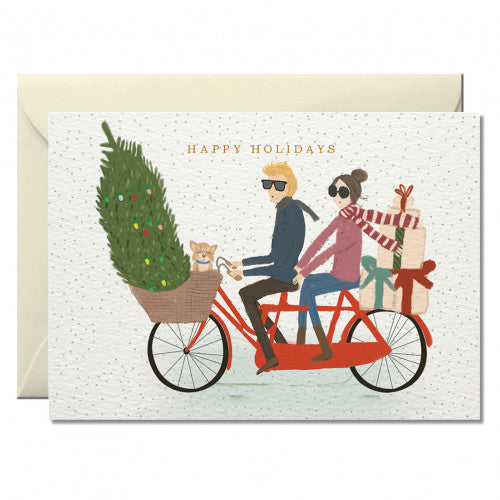 Feiertags-Tandem-Weihnachtskarte
