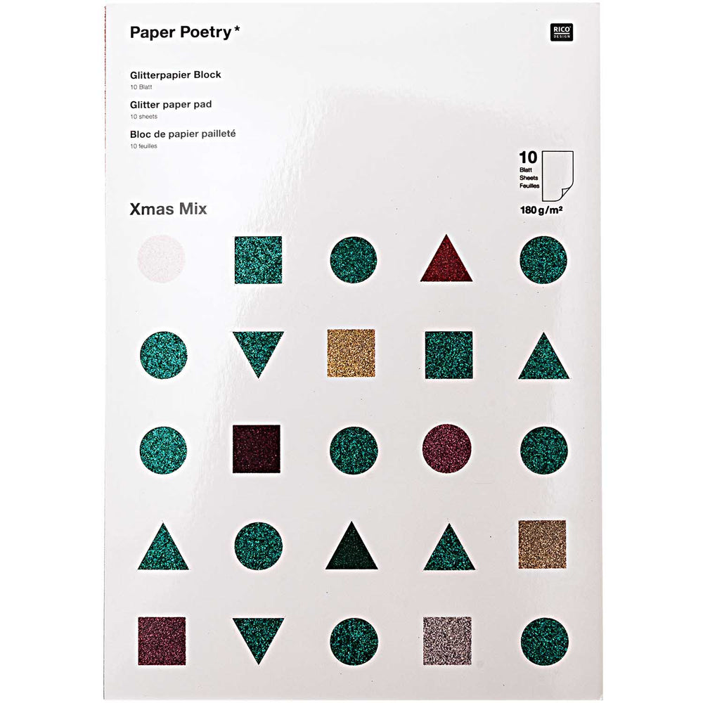 Glitzernder Nostalgie-Papierblock 