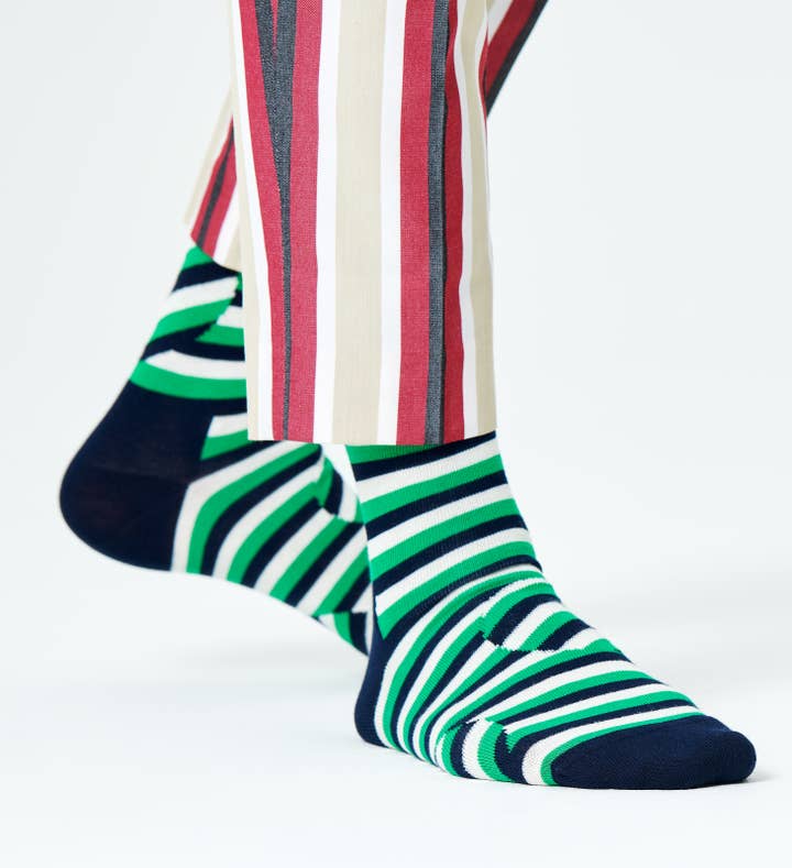 
                  
                    JUMBO DOT STRIPE Medium Green Sock
                  
                