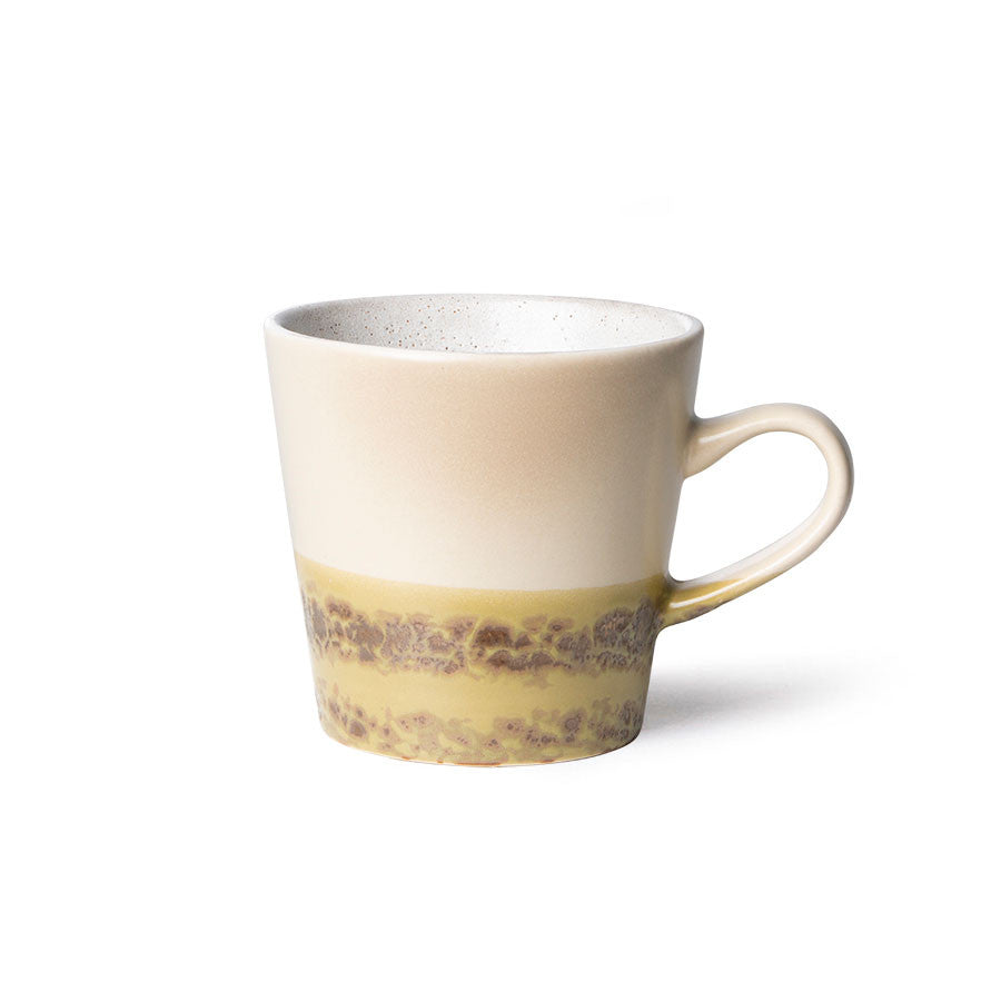 Metallische Americano-Tasse aus Keramik der 70er Jahre 