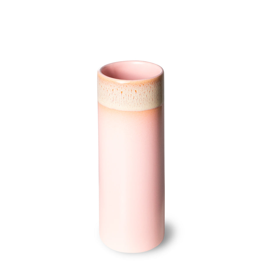 
                  
                    Extra kleine rosa Keramikvase aus den 70er Jahren
                  
                