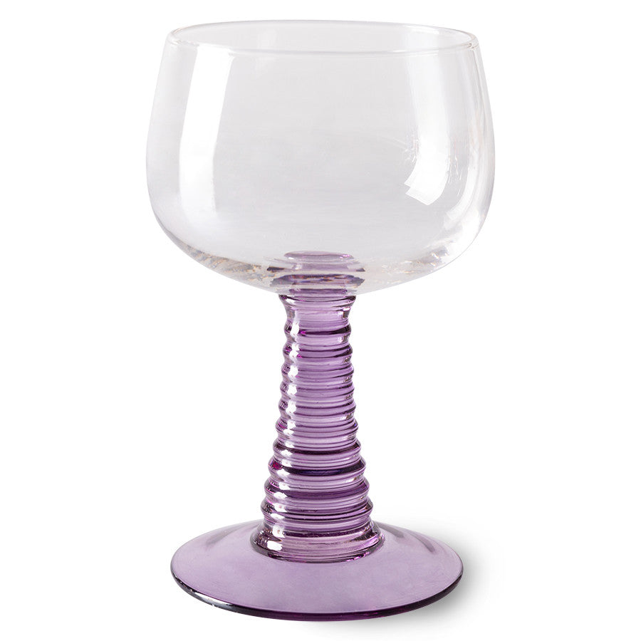 Purple Swirl High Weinglas