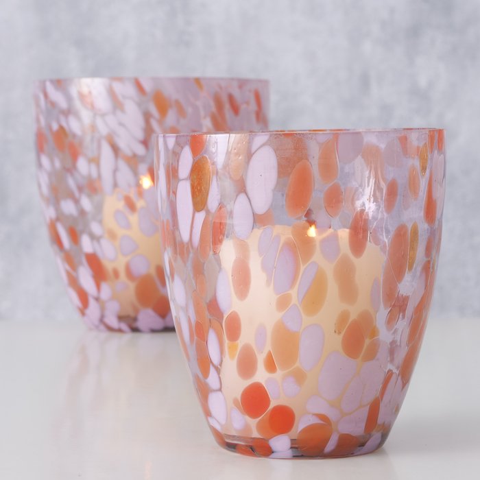 
                  
                    CLARJA Großer mehrfarbiger Kerzenhalter aus Glas
                  
                