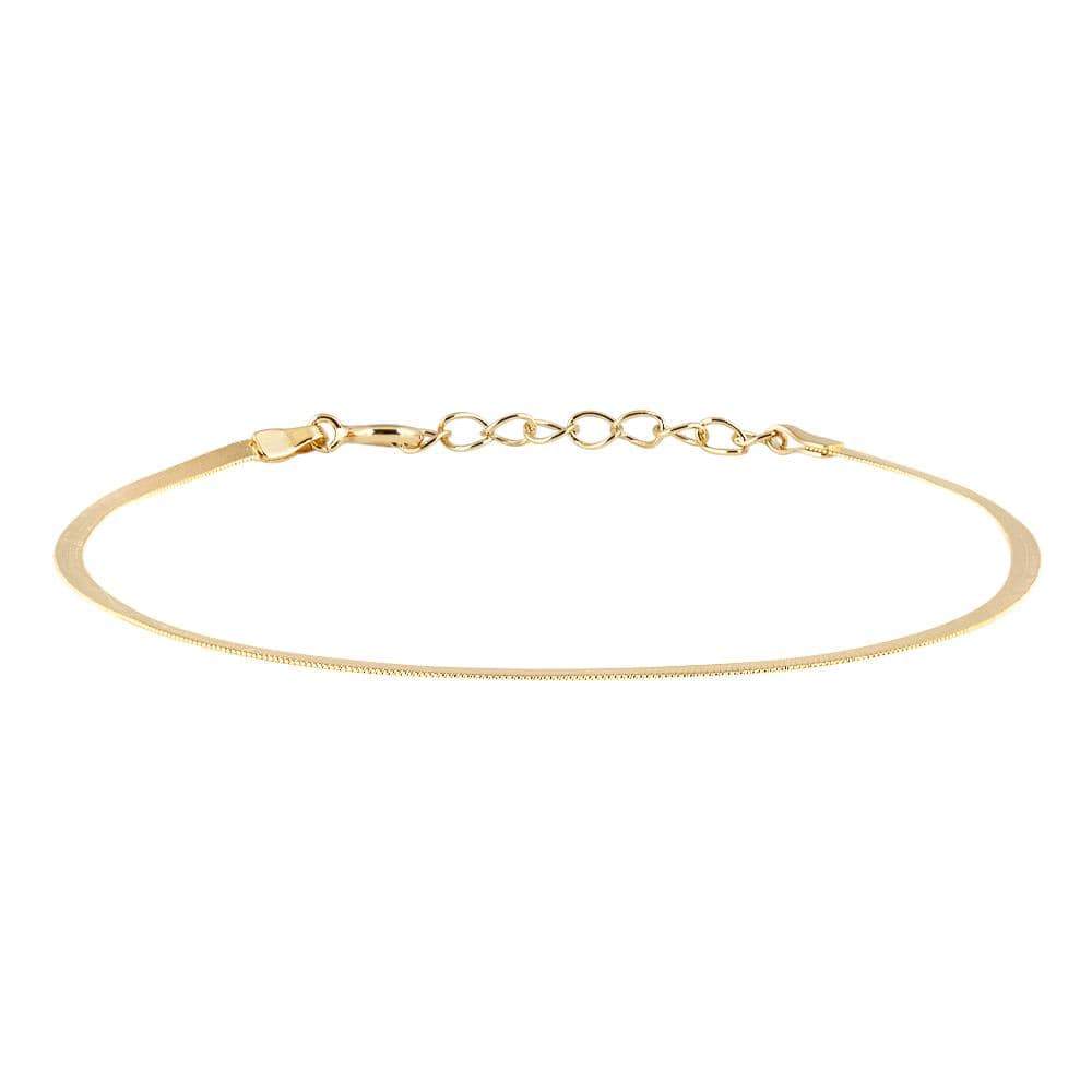 Gold Plated Flat Link Bracelet