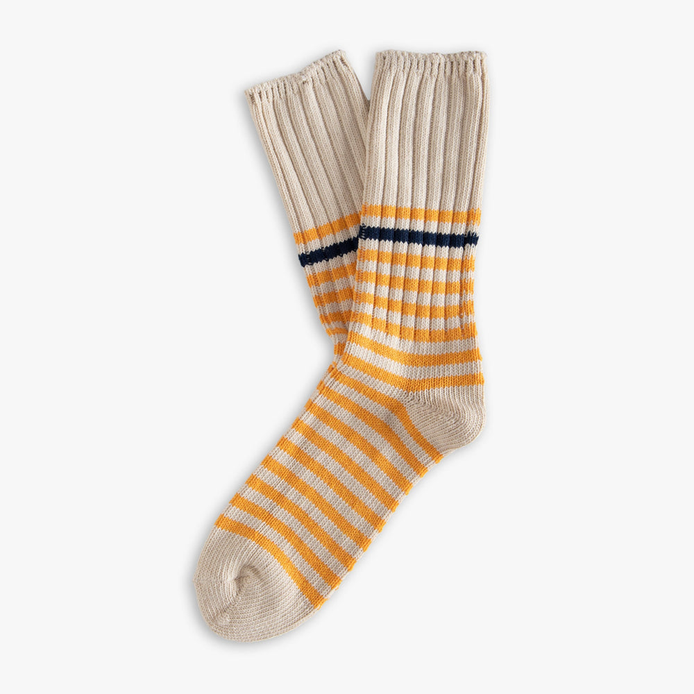 Marine Collection Stripes White & Yellow Socken