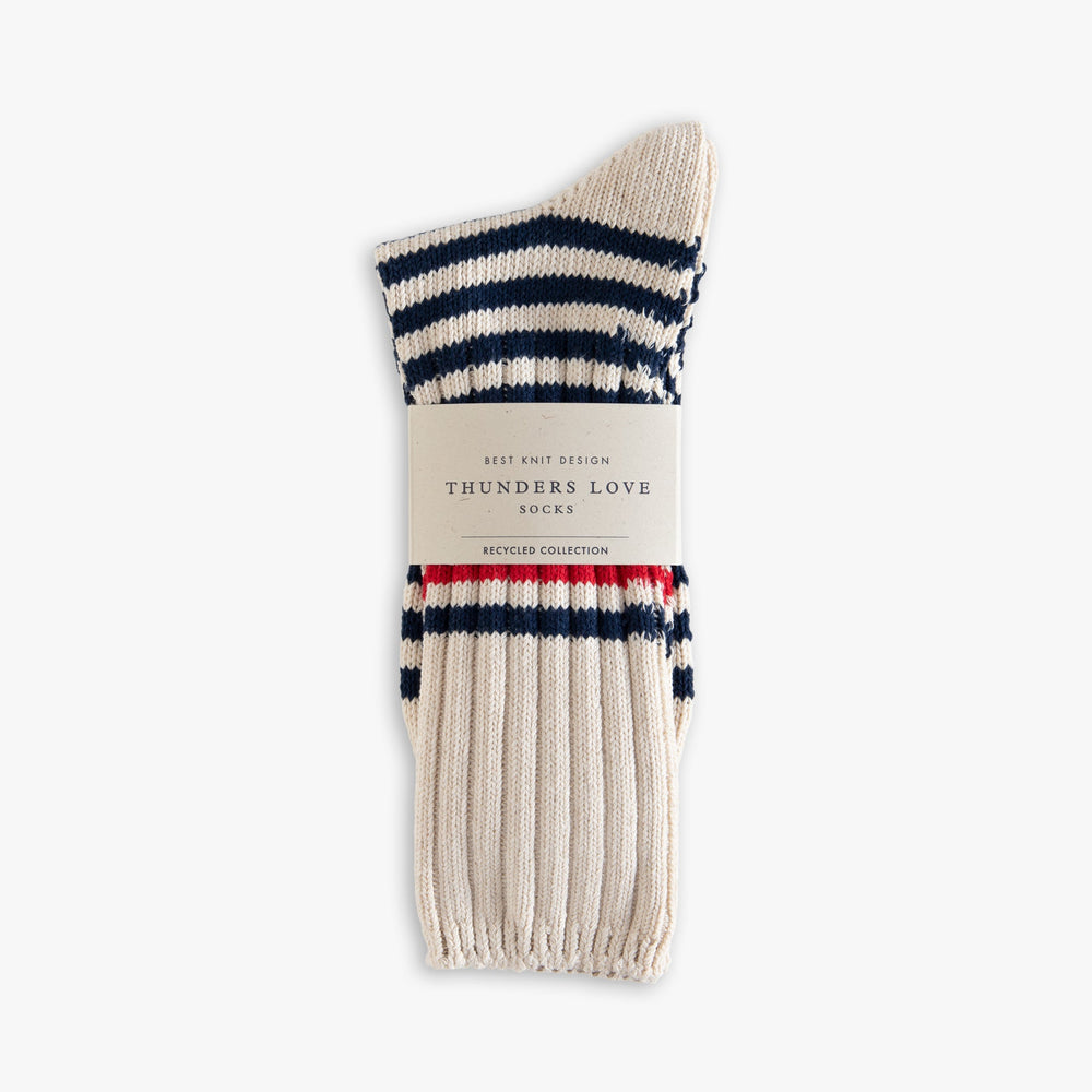 
                  
                    Marine Collection Stripes White &amp; Navy Socken
                  
                