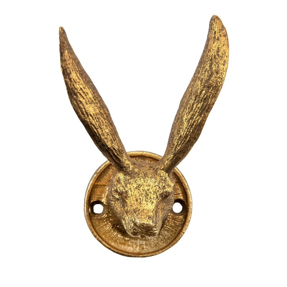 Haken mit goldenen Hasenohren