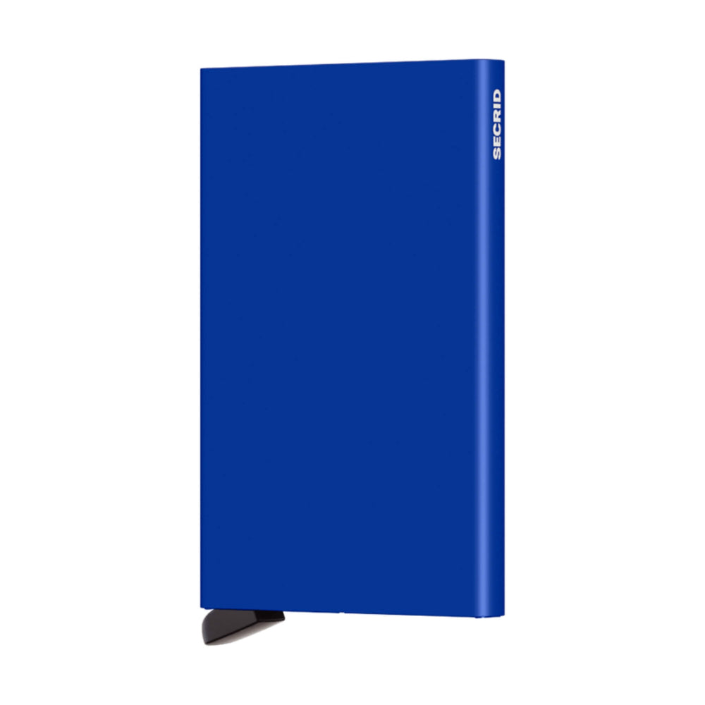 Blaue Aluminium-Kartenschutzhülle