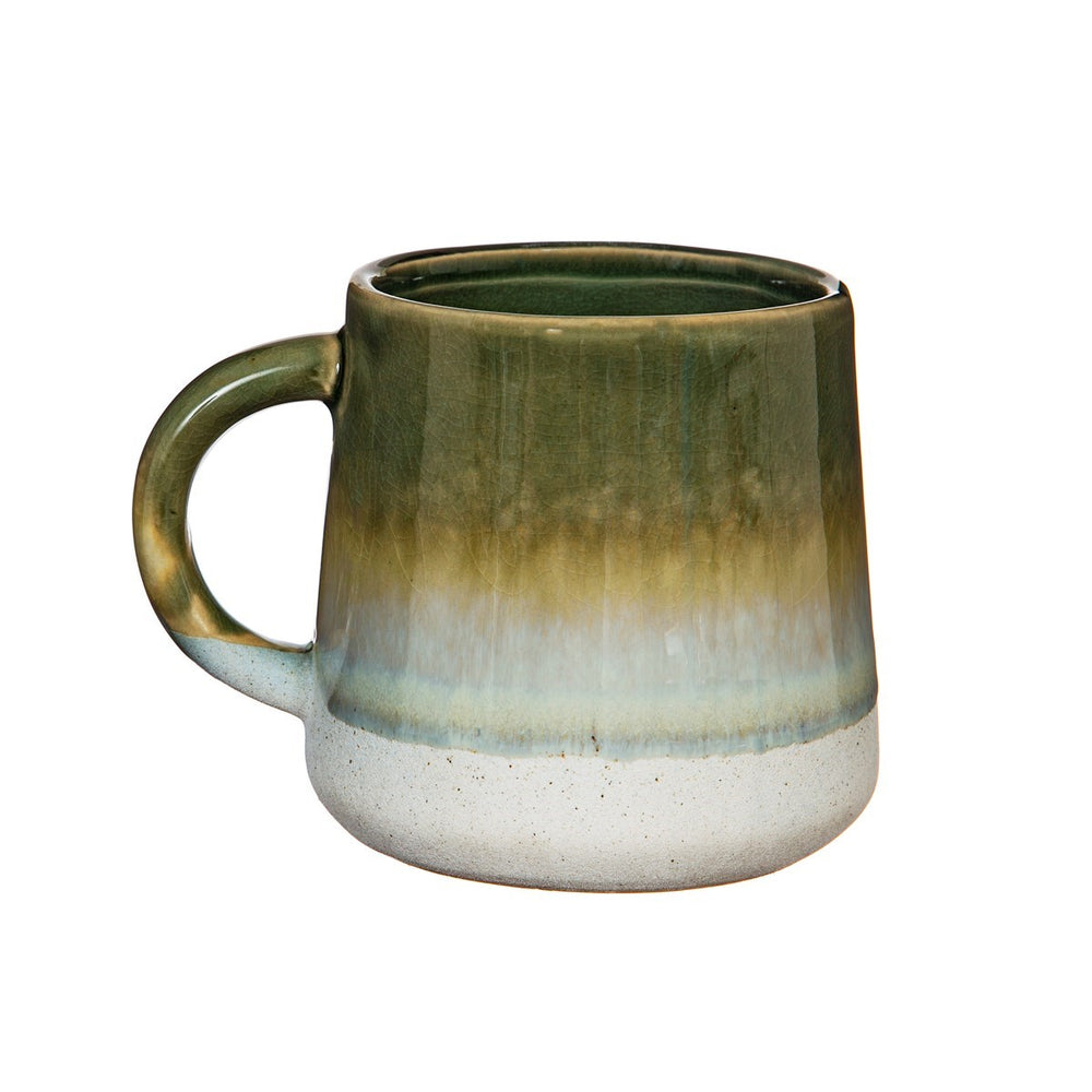 Grüne Tasse mit Mojave-Glasur