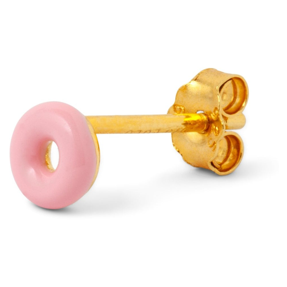 
                  
                    Light Pink Donut Enamel Gold Plated Shiny Ear Stud
                  
                