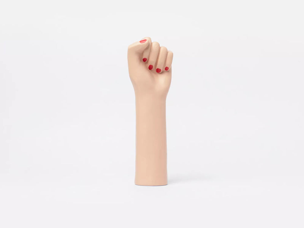 Große braune Girl-Power-Vase 