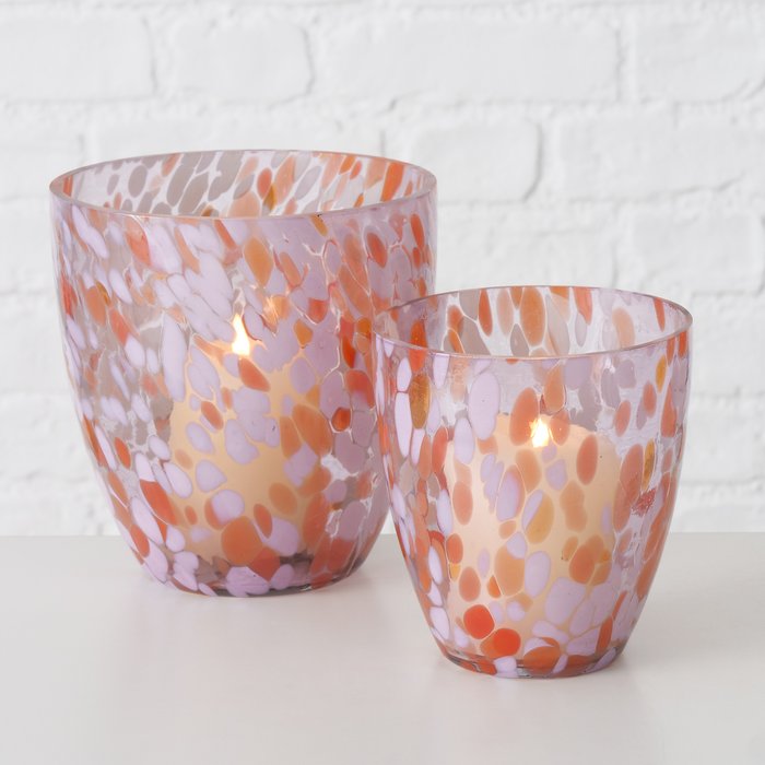 
                  
                    CLARJA Großer mehrfarbiger Kerzenhalter aus Glas
                  
                