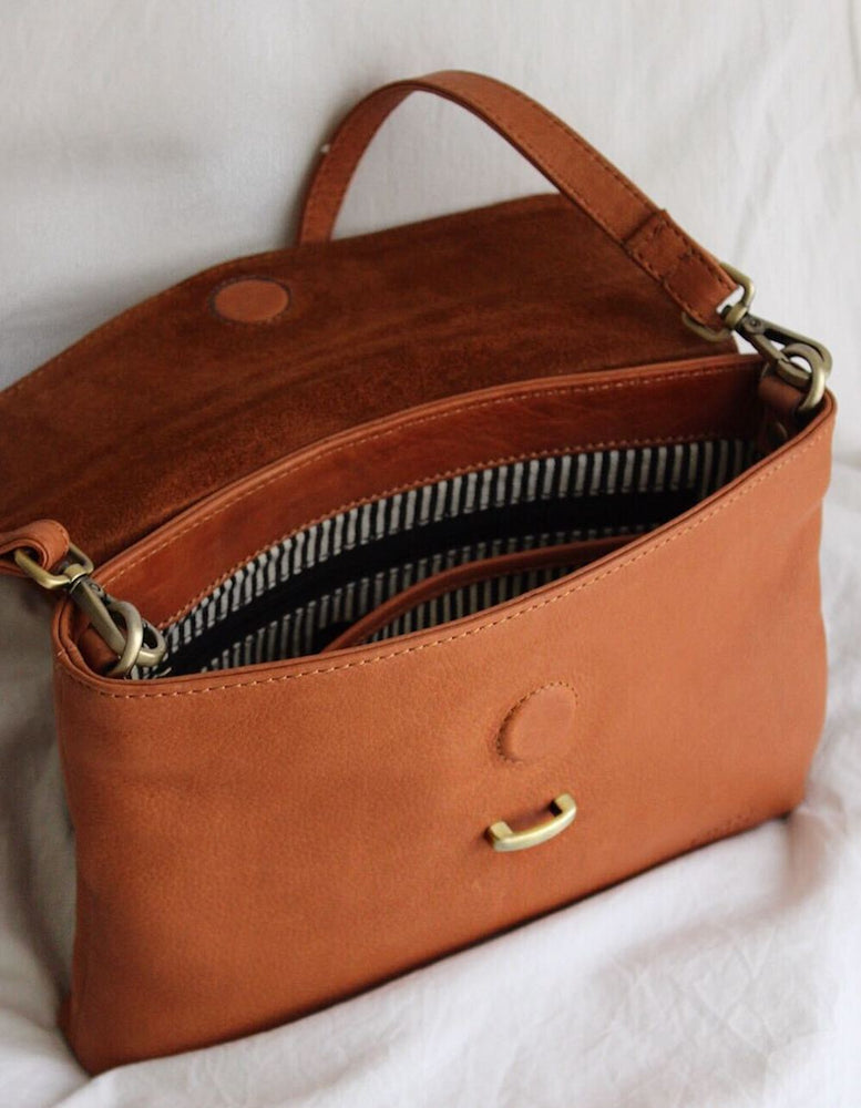 
                  
                    ELLA Midi Wild Oak Soft Grain Leather Bag
                  
                