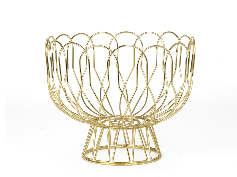 WIRED Gold Plated Fruit Basket