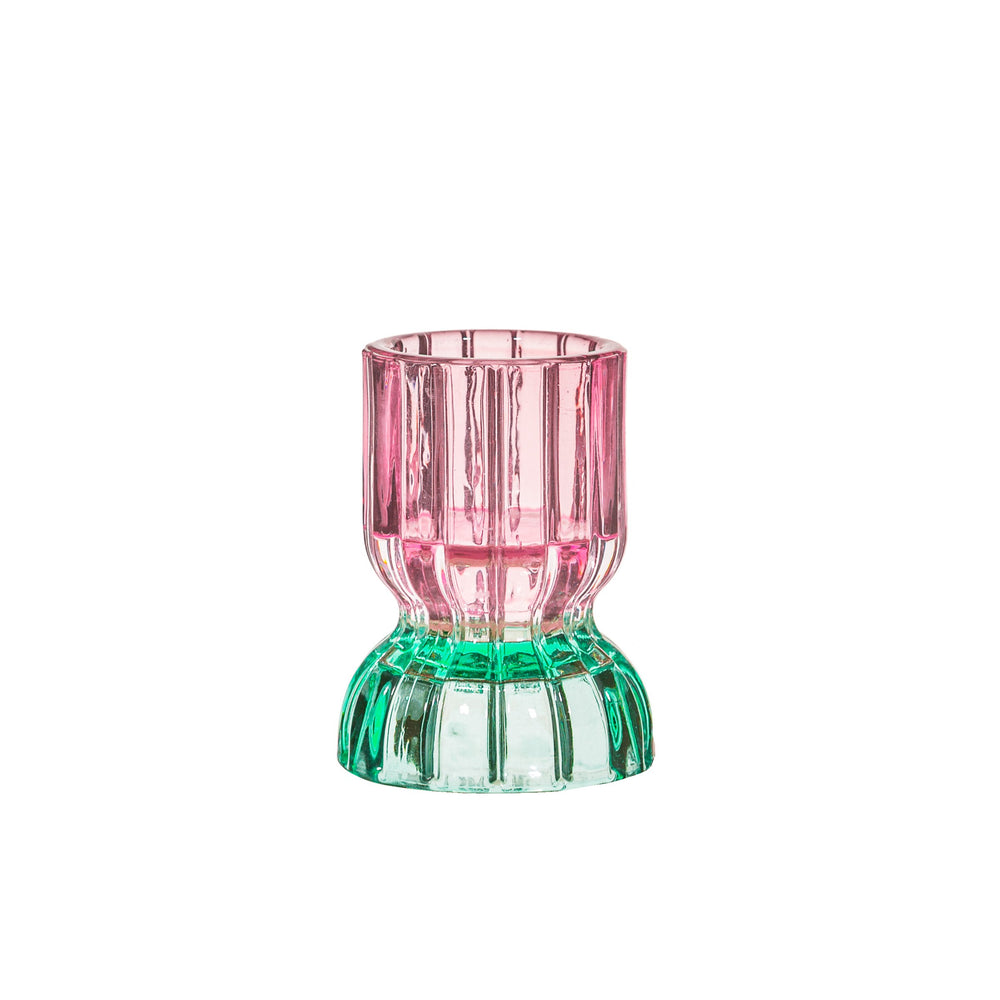 Grün-Rosa Wendekerzenhalter