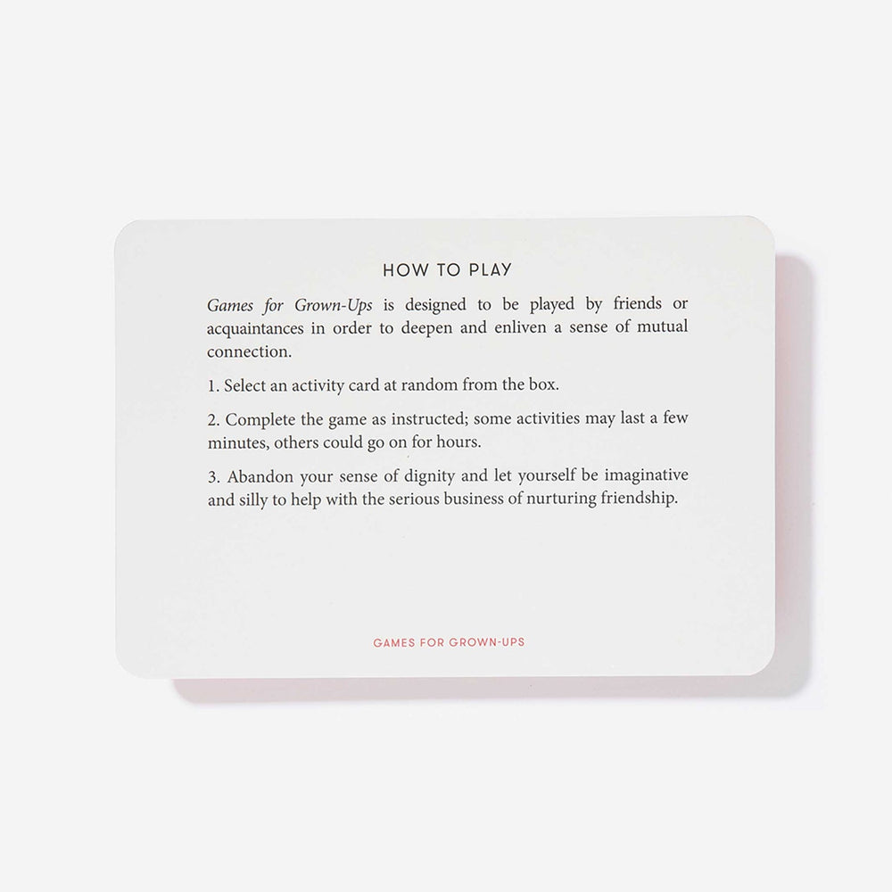
                  
                    Kartenset „Spiele für Erwachsene“.
                  
                