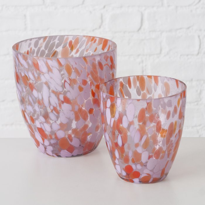
                  
                    CLARJA Großer mehrfarbiger Kerzenhalter aus Glas
                  
                