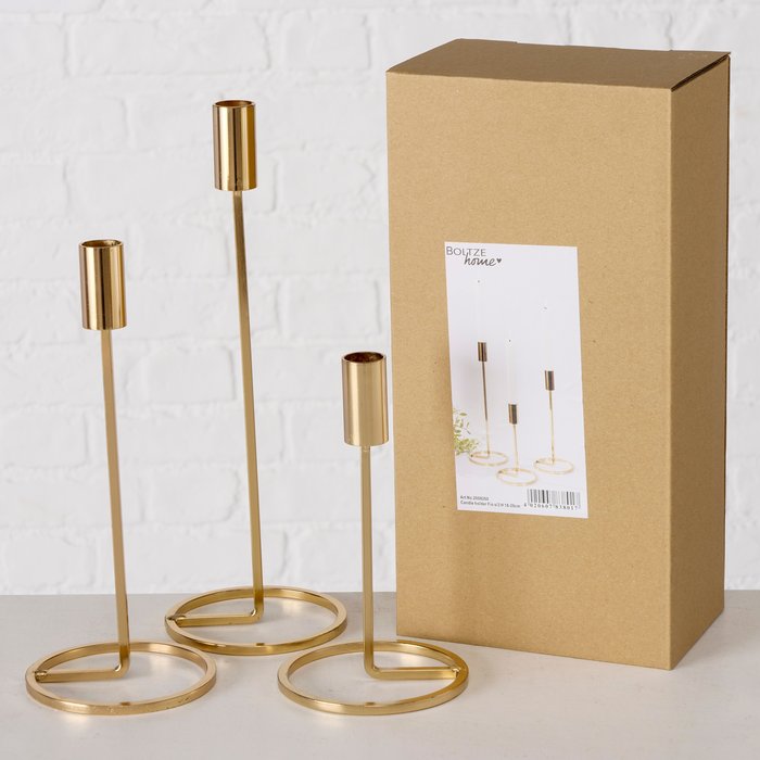 
                  
                    FIO Großer goldener Kerzenhalter aus Eisen
                  
                