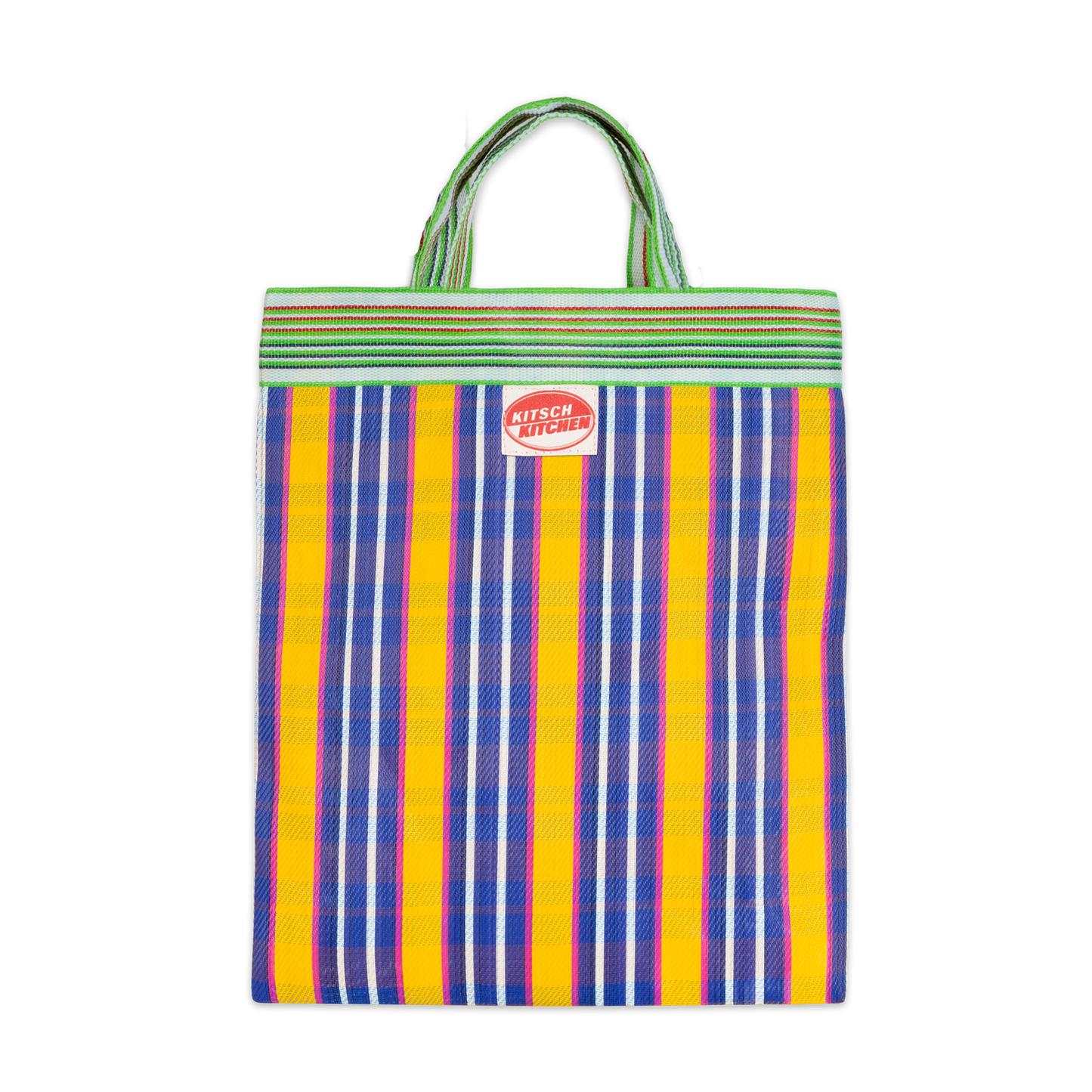 
                  
                    Einkaufstasche mit blauen Streifen
                  
                