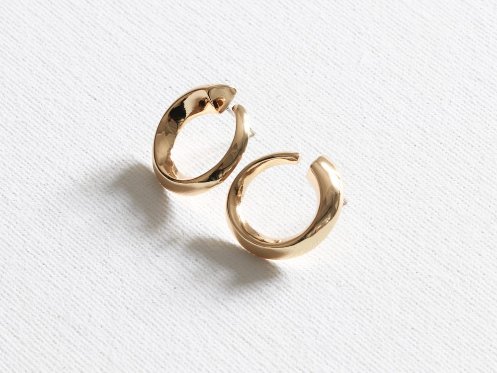 ANNETTE Gold Gold Plated Brass Earrings