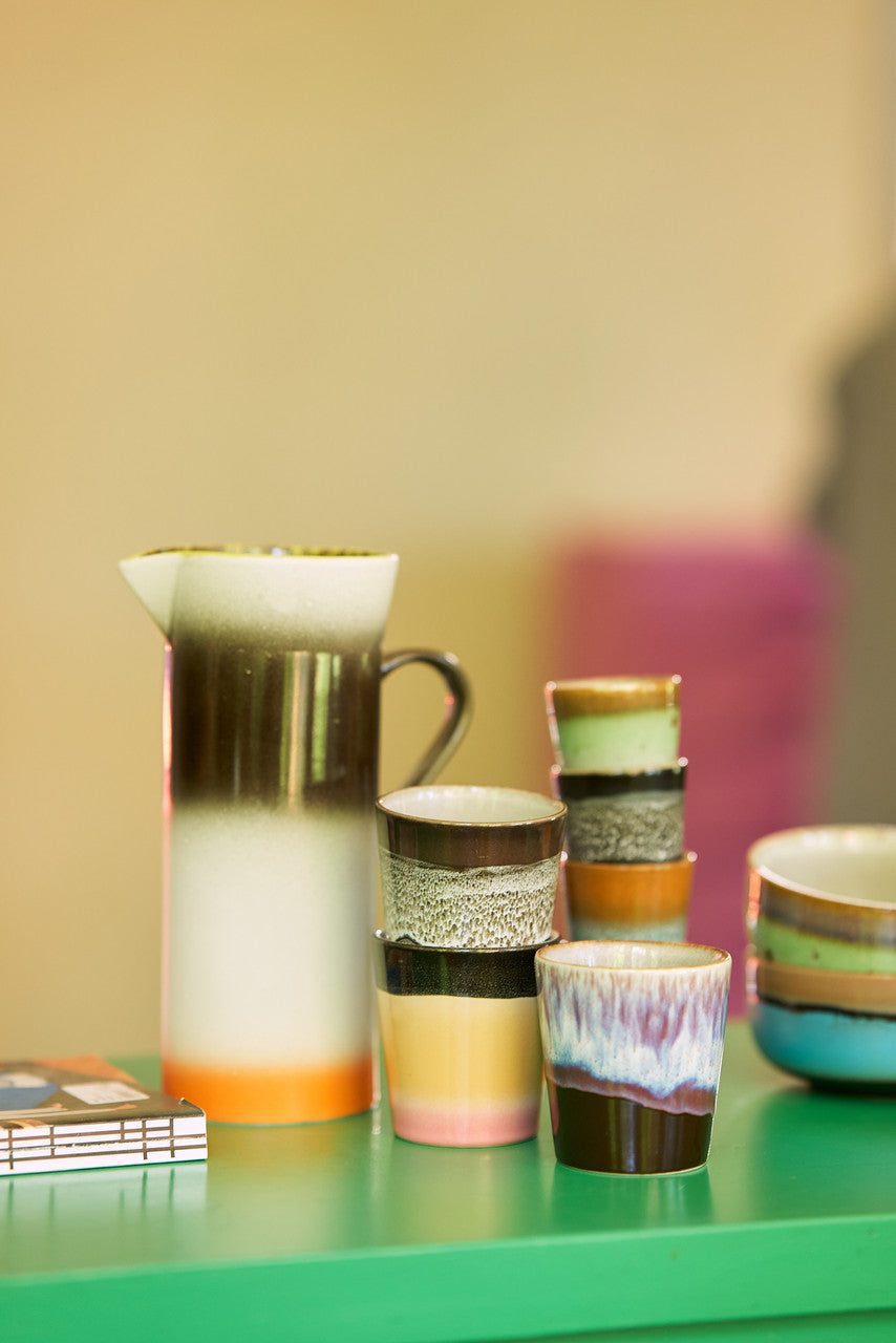 Bombe 70er Keramik Kaffeebecher 