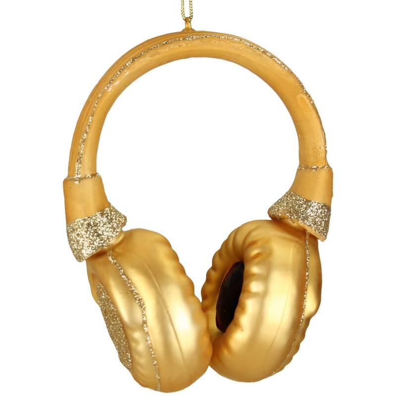 Gold-Kopfhörer-Weihnachtsdekoration