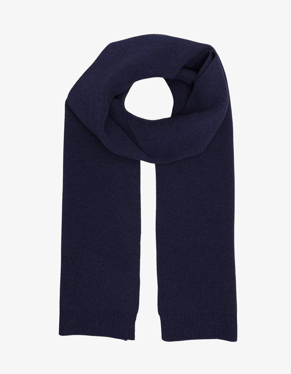 Navy Blue Merino Wool Scarf