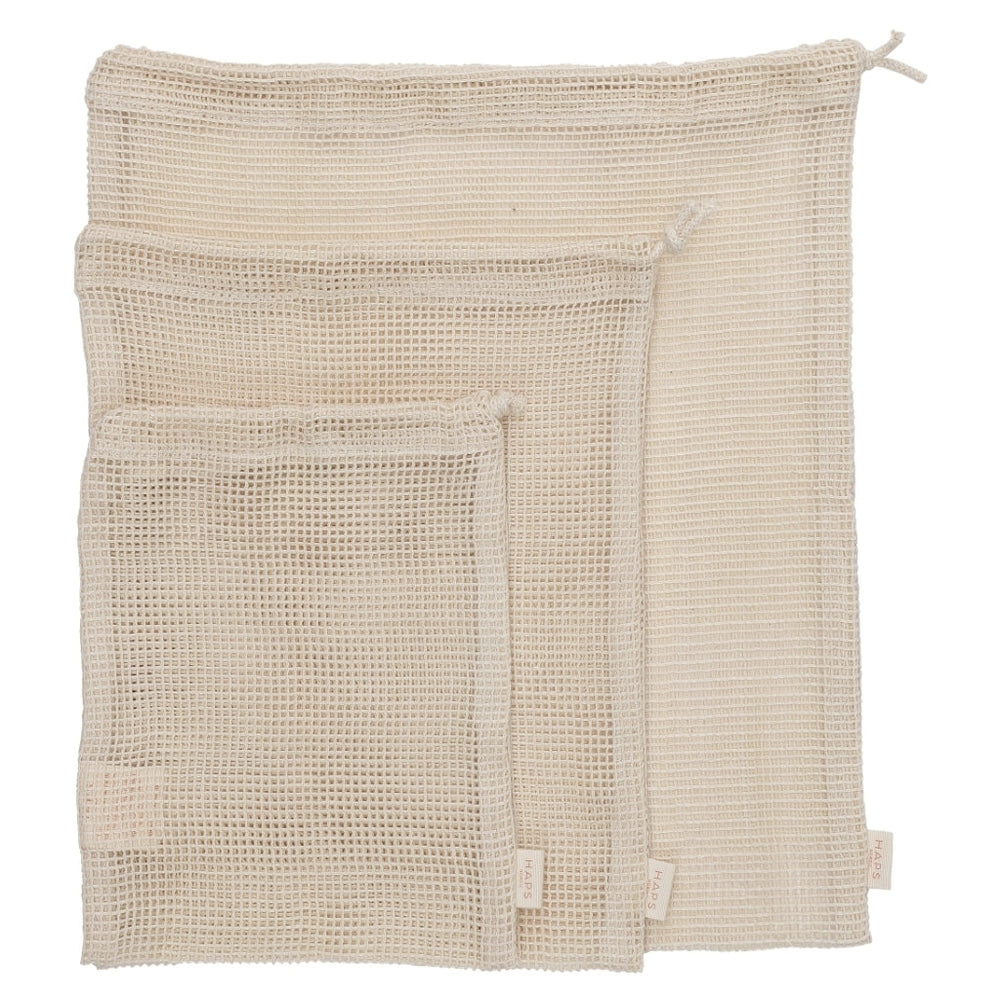 Nature Organic Cotton Mesh Bag Set Of 3