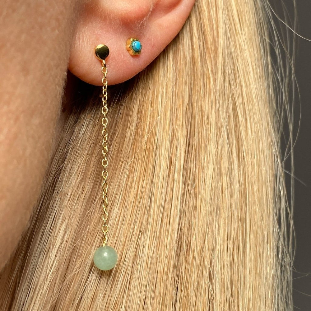 Stone chain earrings hotsell