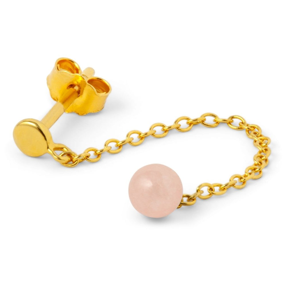 
                  
                    Rose Natural Stone Chain Gold Plated Shiny Ear Stud
                  
                
