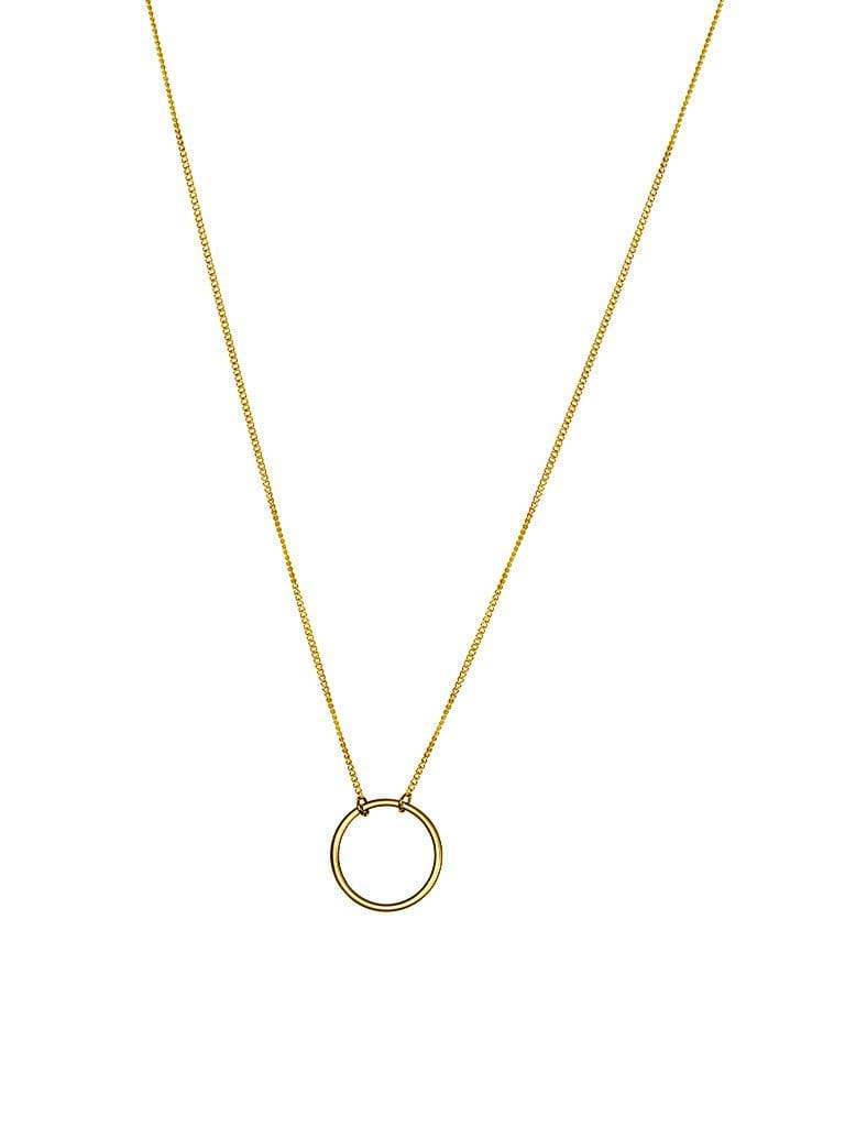 Gold Plated With Circle Necklace