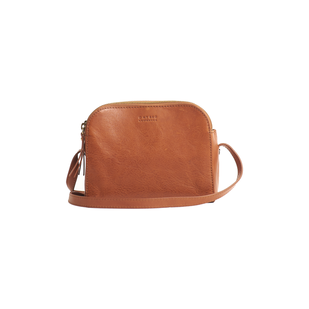 EMILY Cognacfarbene Stromboli-Ledertasche