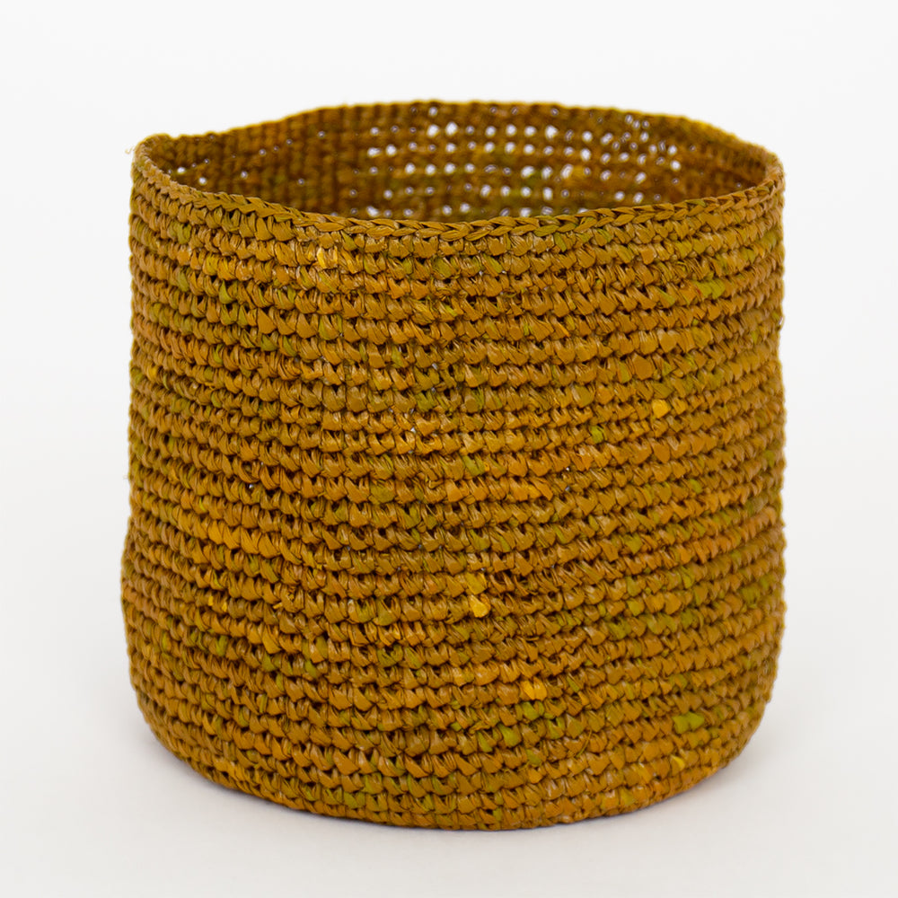 RAFFIA Small Mustard Basket