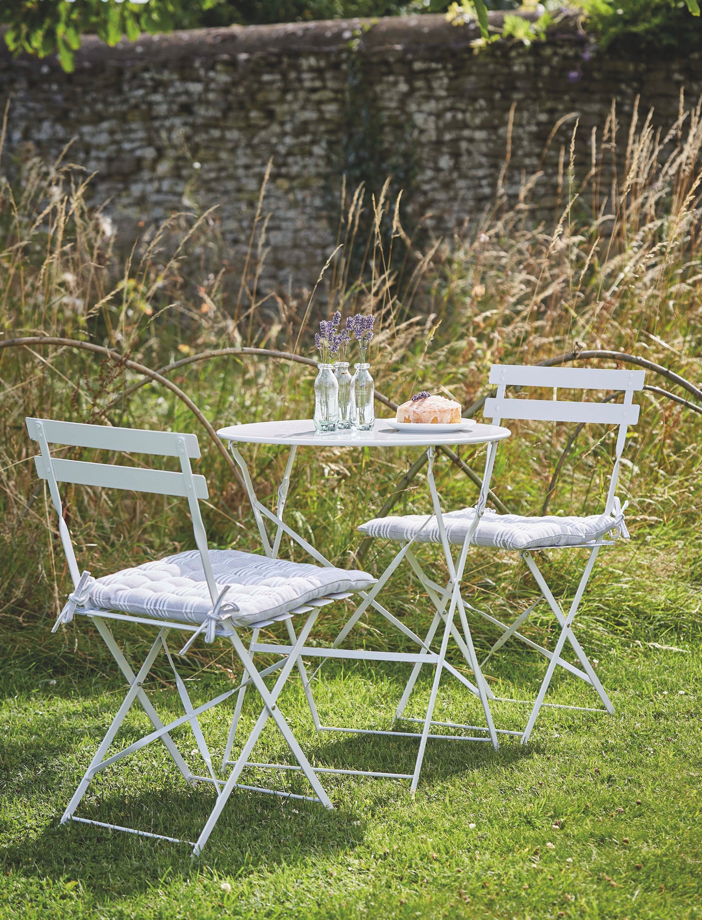 
                  
                    RIVE DROITE Small Chalk Bistro Set In Steel
                  
                