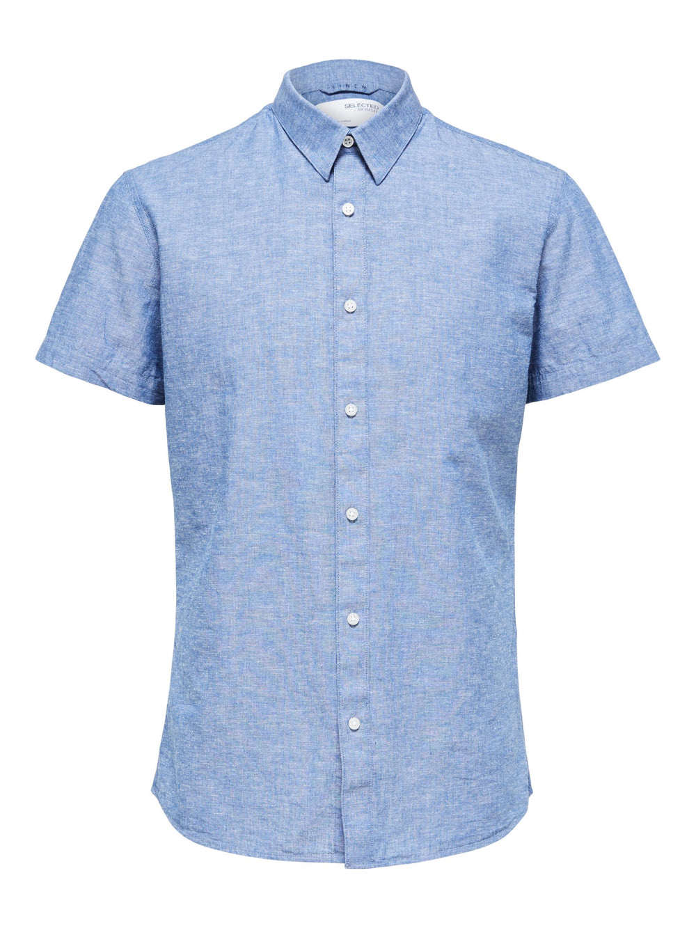 SLHREGNEW-LINEN Mittelblaues klassisches Denim-Hemd