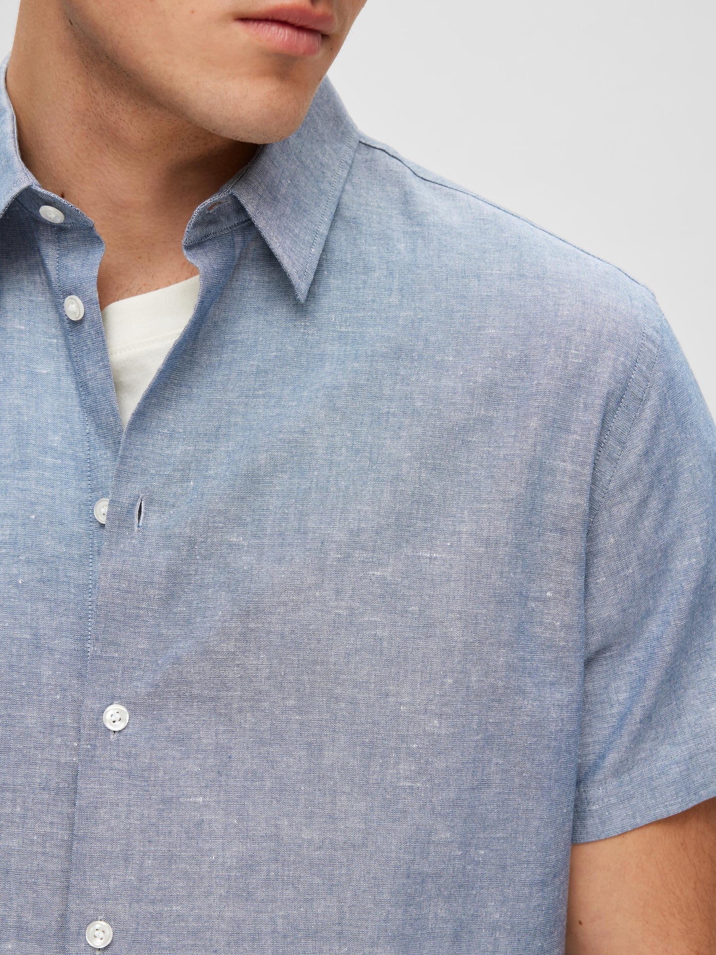 
                  
                    SLHREGNEW-LINEN Mittelblaues klassisches Denim-Hemd
                  
                