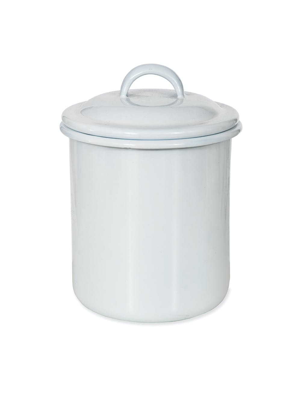 
                  
                    Flate White Enamel Storage Jar
                  
                
