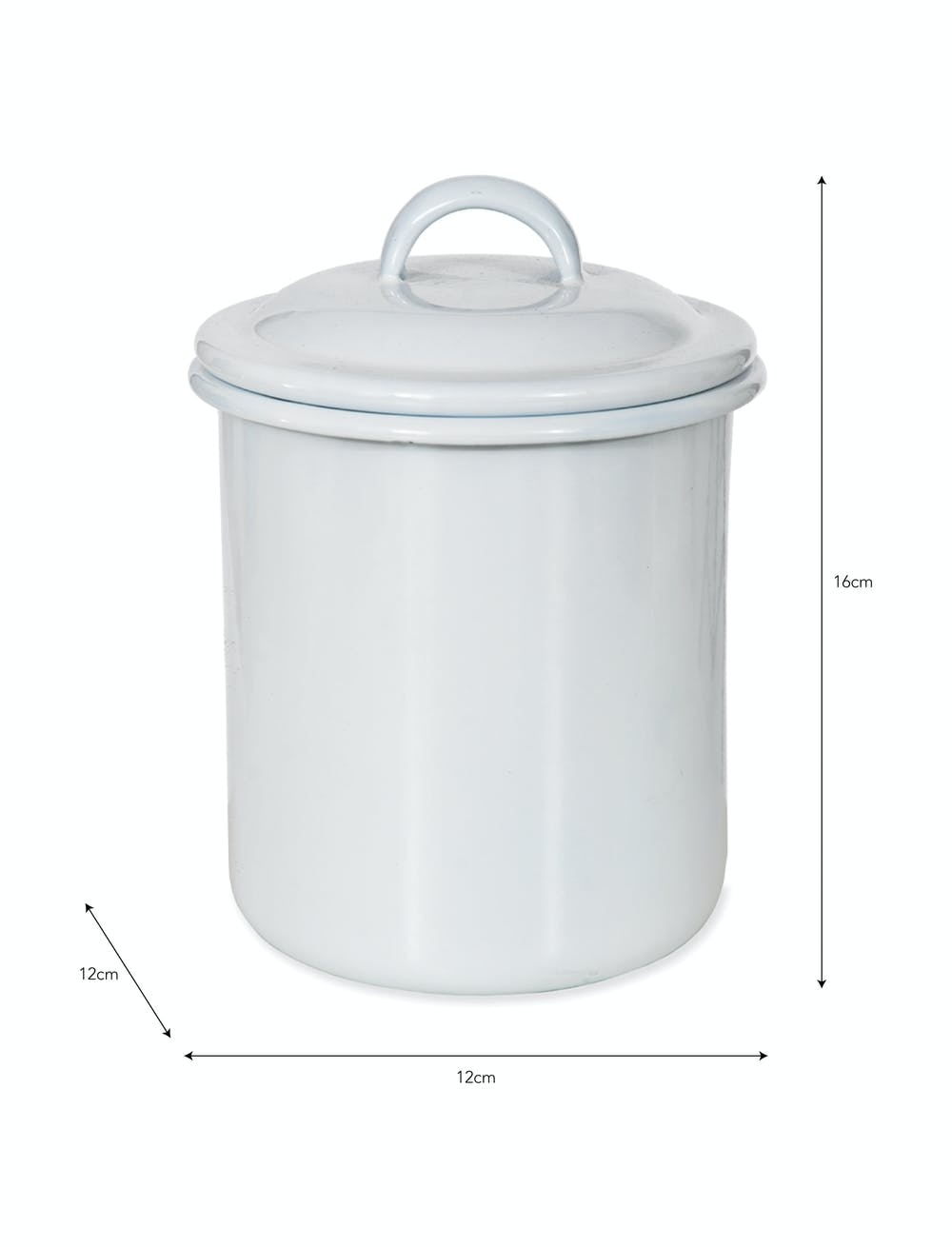 
                  
                    Flate White Enamel Storage Jar
                  
                