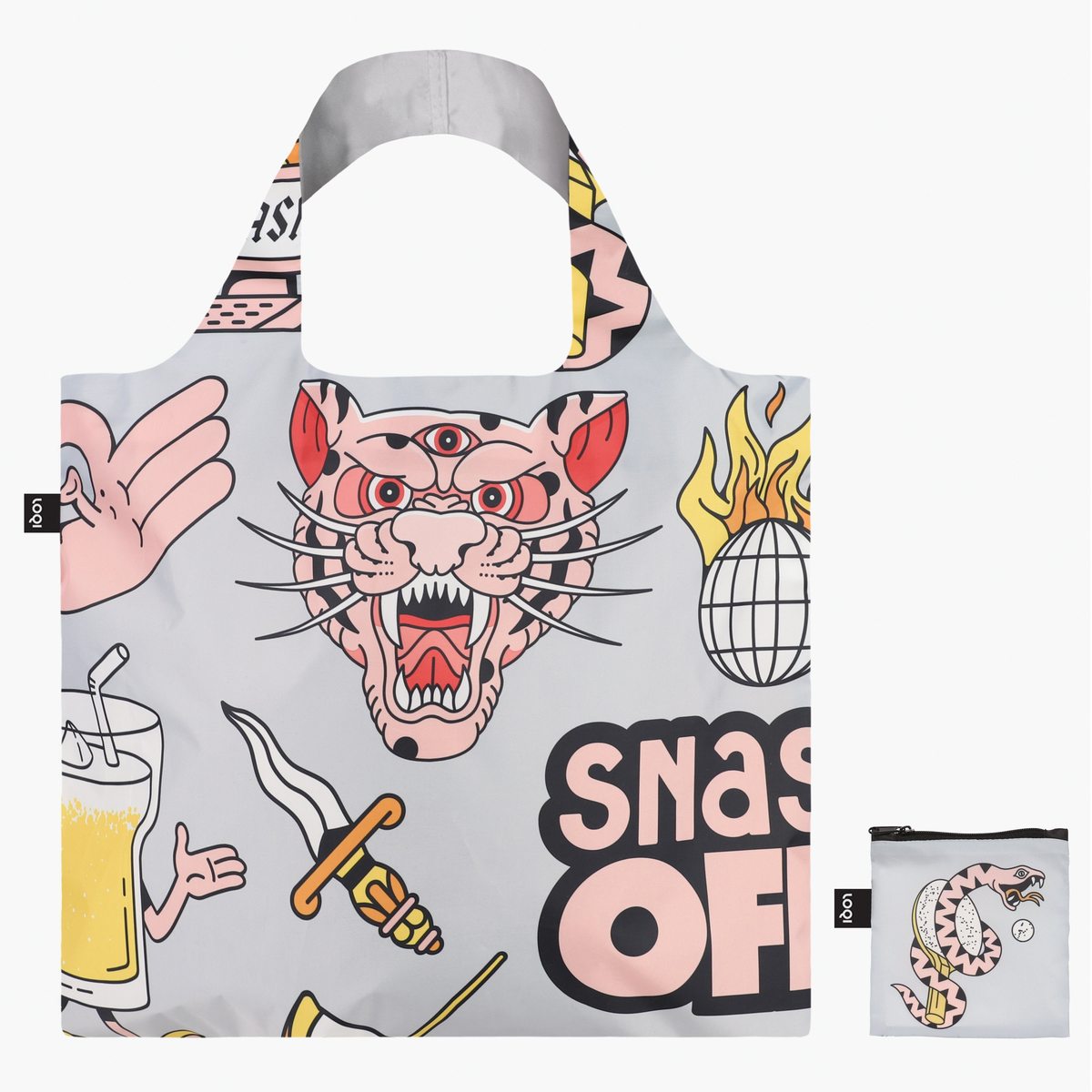 
                  
                    Grey Snask Tiger Snake Beer Recycled Bag
                  
                