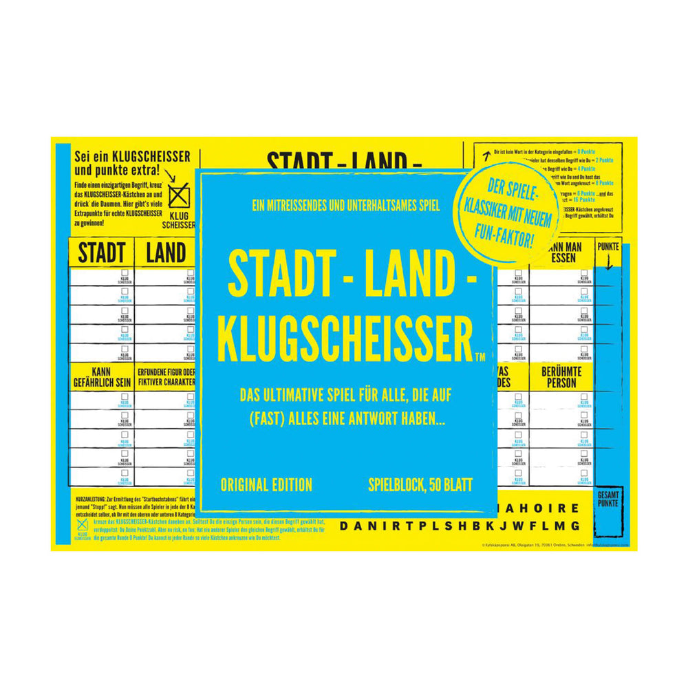 Stadt-Land-Klugscheisser Originalspiel