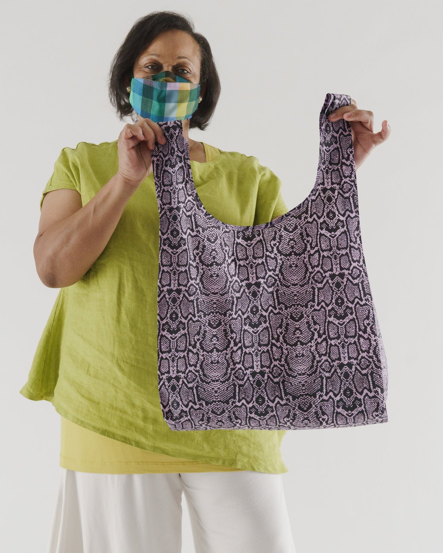 
                  
                    Pink Snakeskin Standard Baggu Bag
                  
                