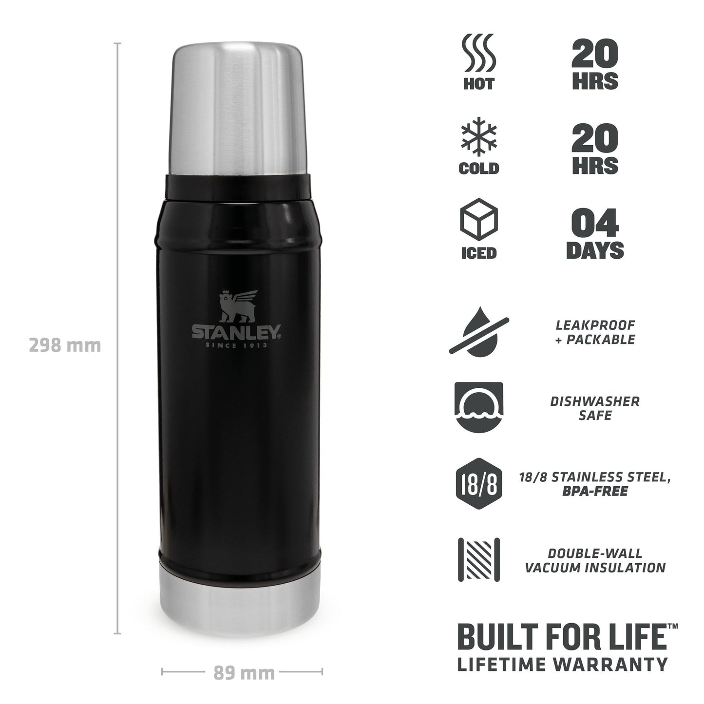 
                  
                    Matte Black Pebble Classic Legendary Flasche
                  
                