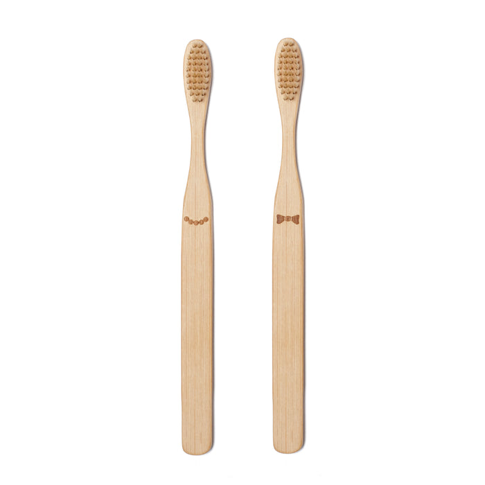 
                  
                    His &amp; Her Bambus-Zahnbürsten-Set mit 2 Stück
                  
                