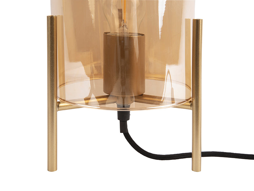 
                  
                    Bernsteinbraune Glasglocken-Tischlampe
                  
                